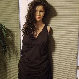 Dark Brown tankini halter top sz XL